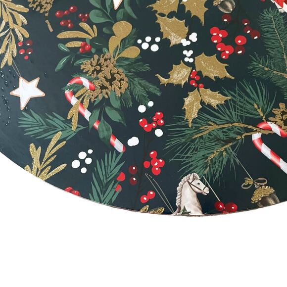 Christmas Boutique Reversible Cork Backed Placemats 15in Round Set of 4 New - Picture 9 of 15